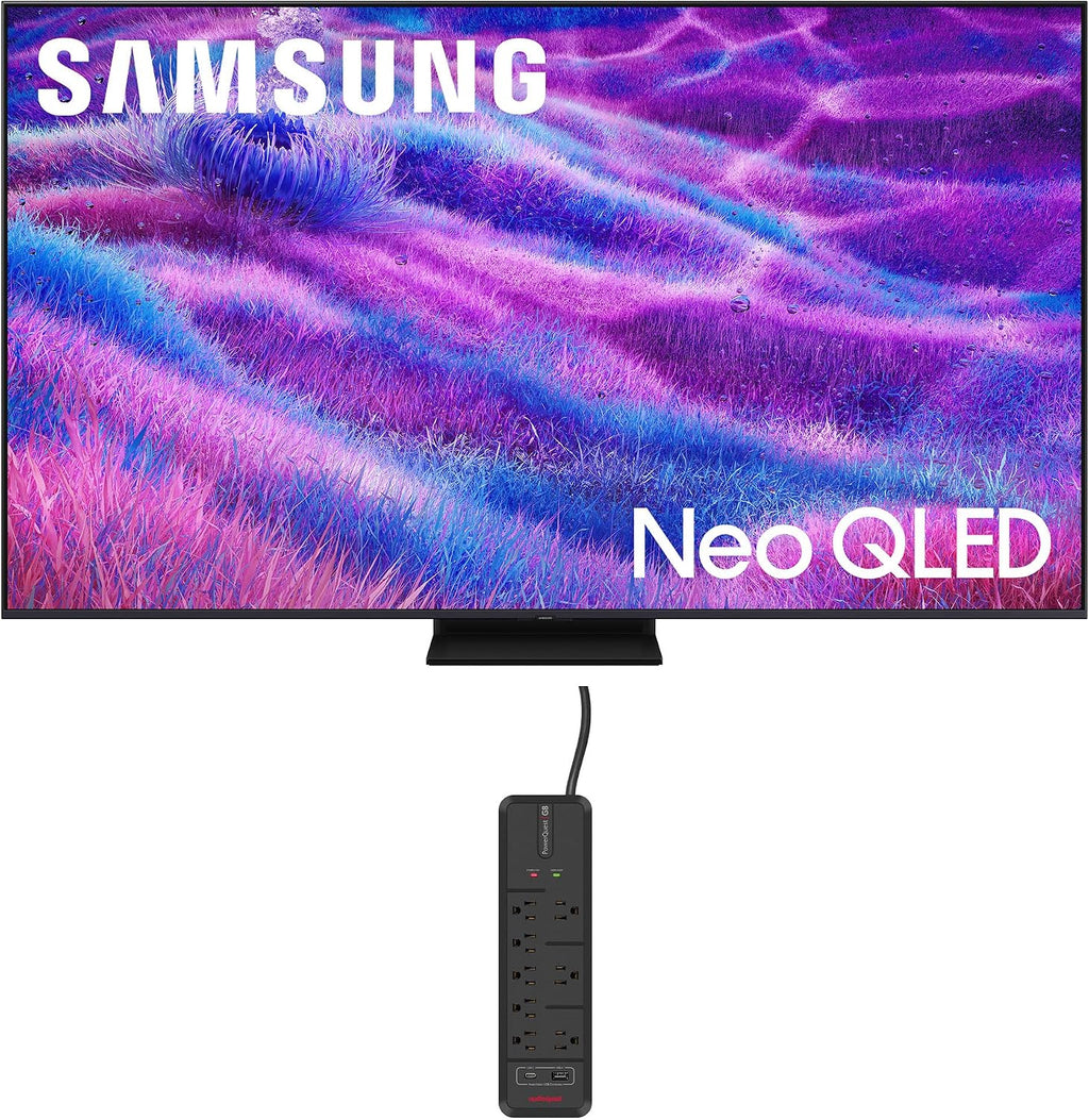 Samsung QN55QN80FAFXZA 55 Inch Neo QLED QN80F Series Supreme UHD 4K TV with an AudioQuest G8 8-Outlet USB-A/USB-C AC Power Surge Protector (2025)