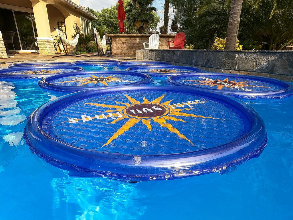 Solar Sun Rings 60-Inch UV Resistant Solar Pool Heater with Water Anchors │ Sunburst │ Above Ground & Inground Pools │ 3-Pack