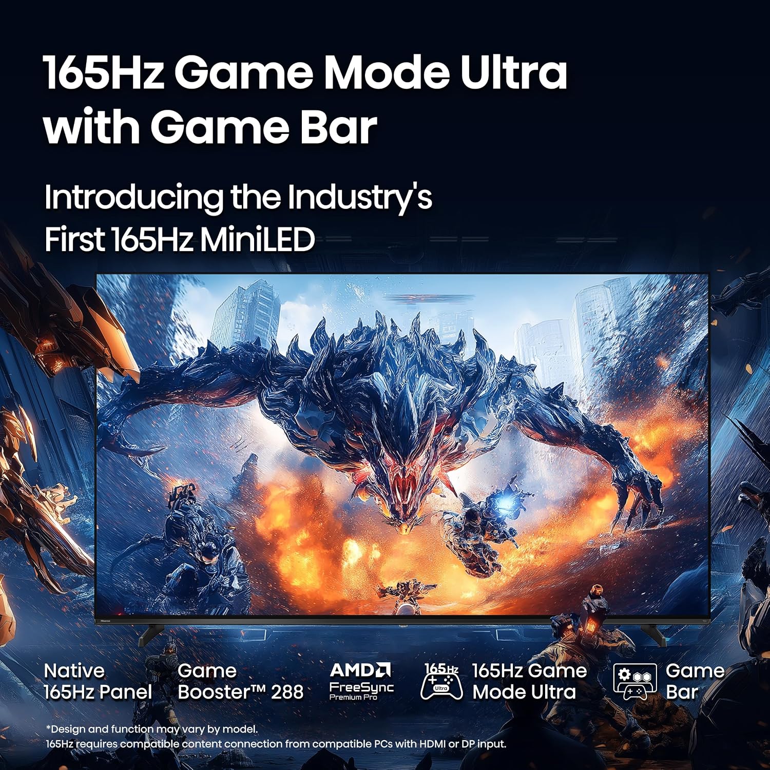 Hisense 75' U7 Mini-LED ULED 4K UHD Best Premium Gaming Google Smart TV (75U75QG, 2025 Model) - QLED, Native 165Hz, VRR 288, Up to 3000 Nits, HDR10+, Dolby Vision IQ · Atmos, IMAX Enhanced, 2.1.2 Ch