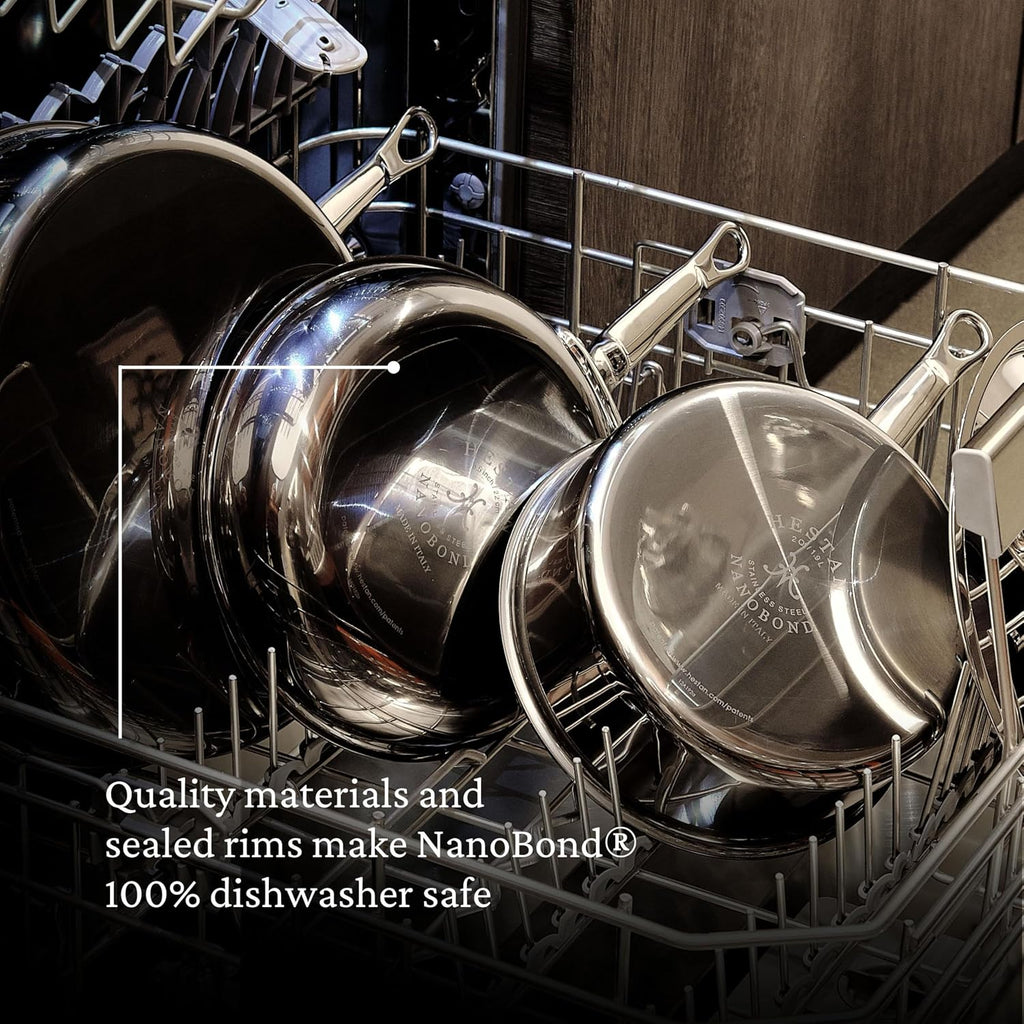 Hestan - NanoBond Collection - Stainless Steel Titanium Soup Pot, Induction Cooktop Compatible, 3 Quart