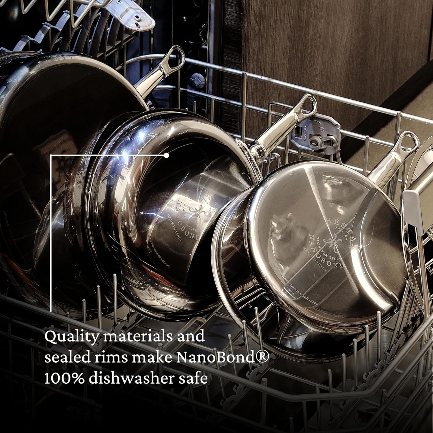 Hestan - NanoBond Collection - Stainless Steel Titanium Soup Pot, Induction Cooktop Compatible, 3 Quart