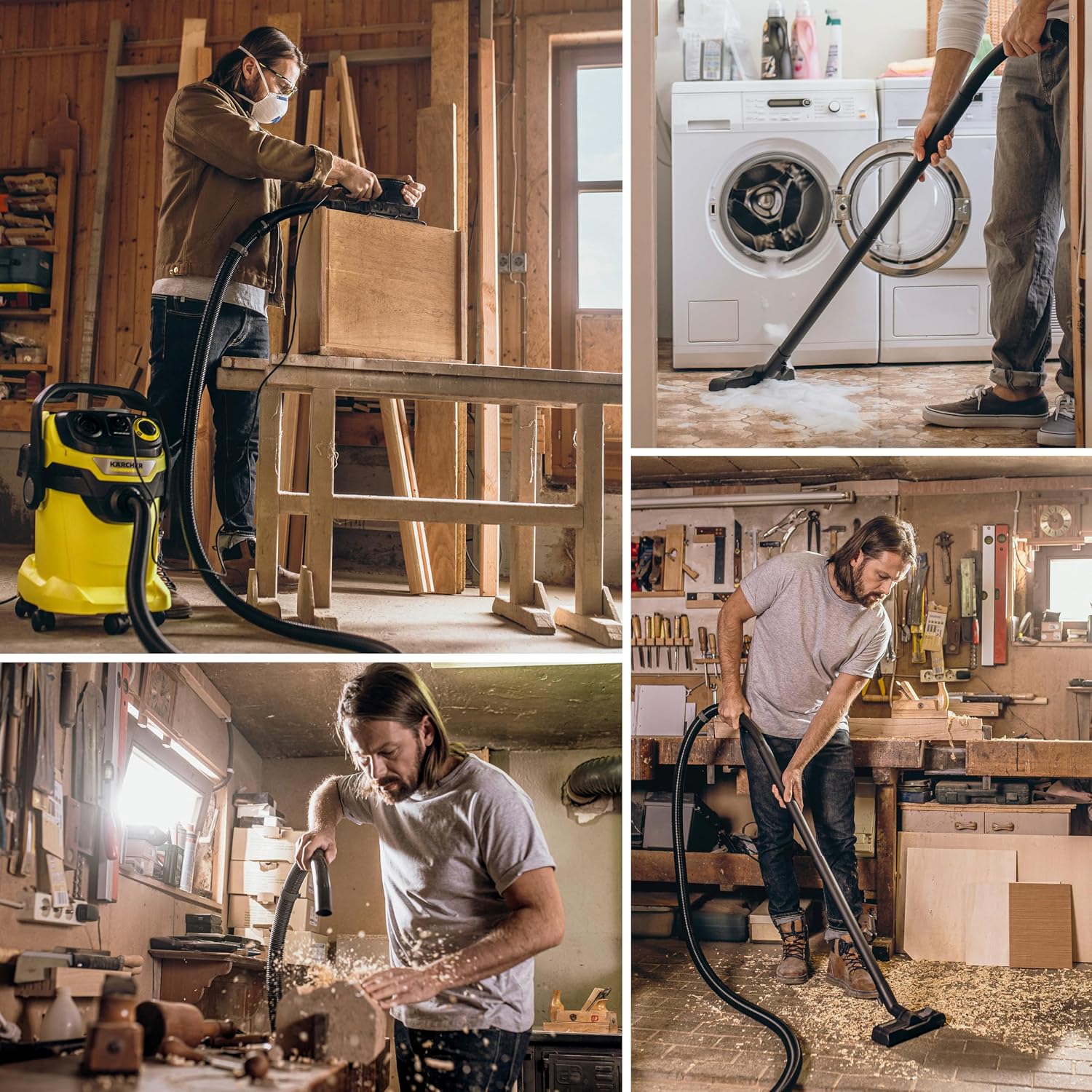 KÄRCHER Shop Vacuum WD 5 P, 6.6 Gal, 6.0 Peak HP, 33 ft Reach, Wet Dry Vacuum Cleaner, Heavy Duty, Blower Function, Crevice Tool, Floor Nozzle, Great for DIY Projects and Workshops