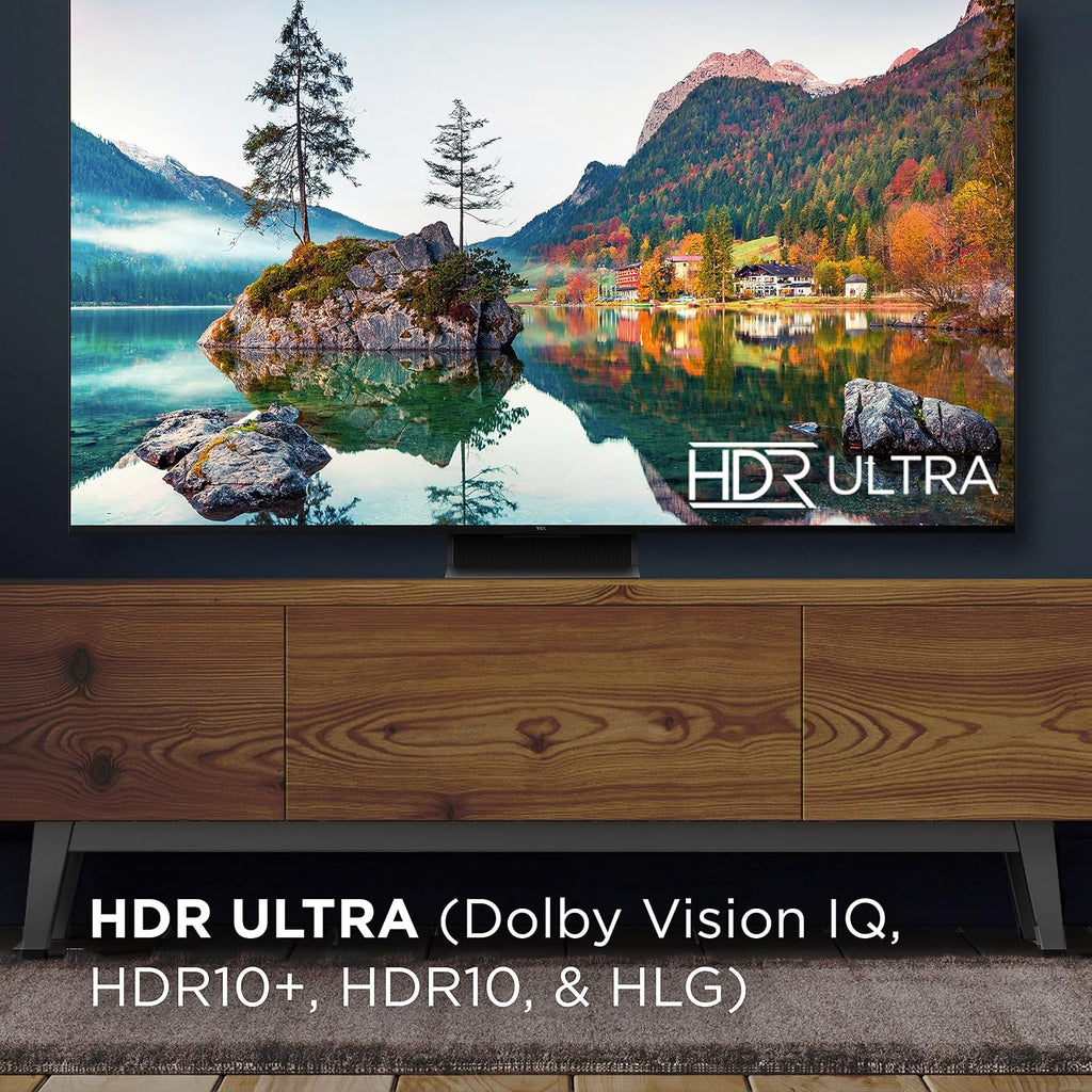 TCL 85-Inch QM8 QLED 4K Smart Mini LED TV with Google TV (85QM850G, 2023 Model) Dolby Vision, Dolby Atmos, HDR Ultra, Game Accelerator up to 240Hz, Voice Remote, Works with Alexa, Streaming Television