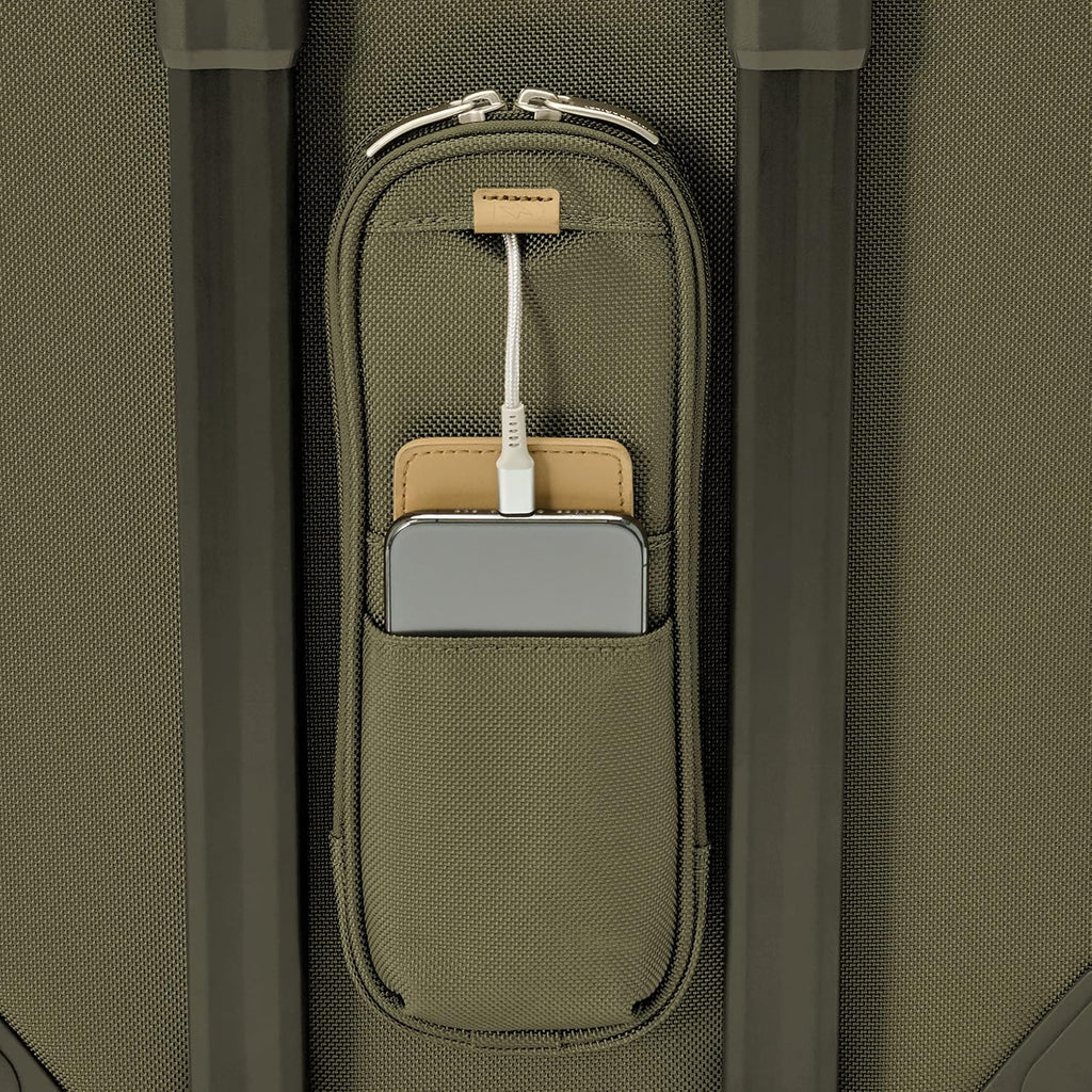 Briggs & Riley Essential 22' 2-Wheel Expandable Carry On - Luggage for Travel, Suitcases with Wheels, Softside Rolling Bag for Men & Women, Self-Repairing Zipper - Baseline Collection, Olive