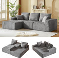 109.4' Oversized Modular Sectional Sofa with Chaise, Convertible L Shaped Cloud Couch with Deep Seat, 35D Full Foam Compressed Boneless Couches for Living Room, Bedroom, Office, No Assembly Required