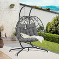 Lazy Daze Hammocks 2 Person Outdoor Rattan Hanging Chair Patio Wicker Egg Chair