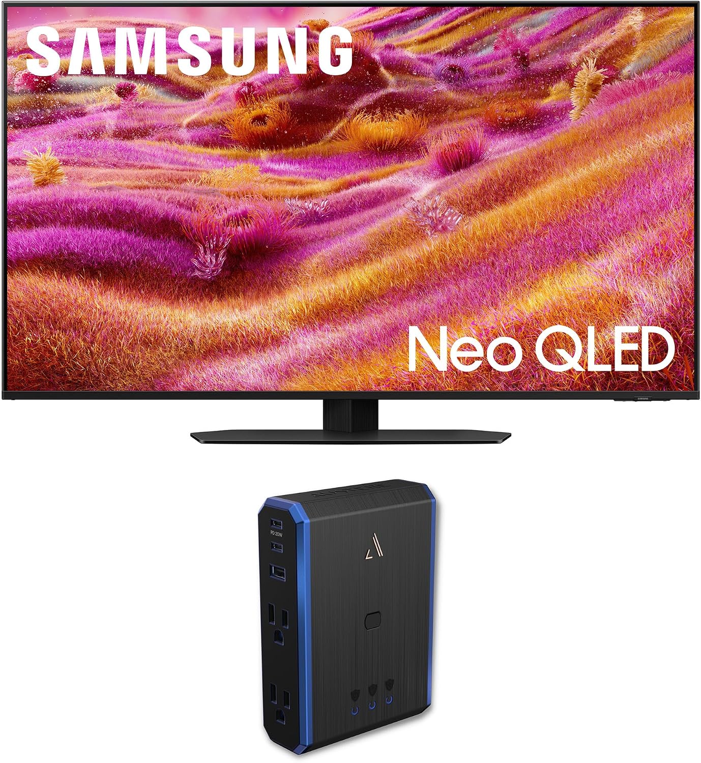 Samsung QN43QN90FAFXZA 43 Inch Neo QLED 4K QN90F Vision AI Smart TV with an Austere 5S-PS4-US1 4-Outlet Power (2025)