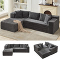Garvee Modular Sectional Sofa Cloud Sectional Couch, 106' Comfy L Shaped Couches for Living Room,Oversized Sofa Sleeper with Deep Seat, No Assembly Required
