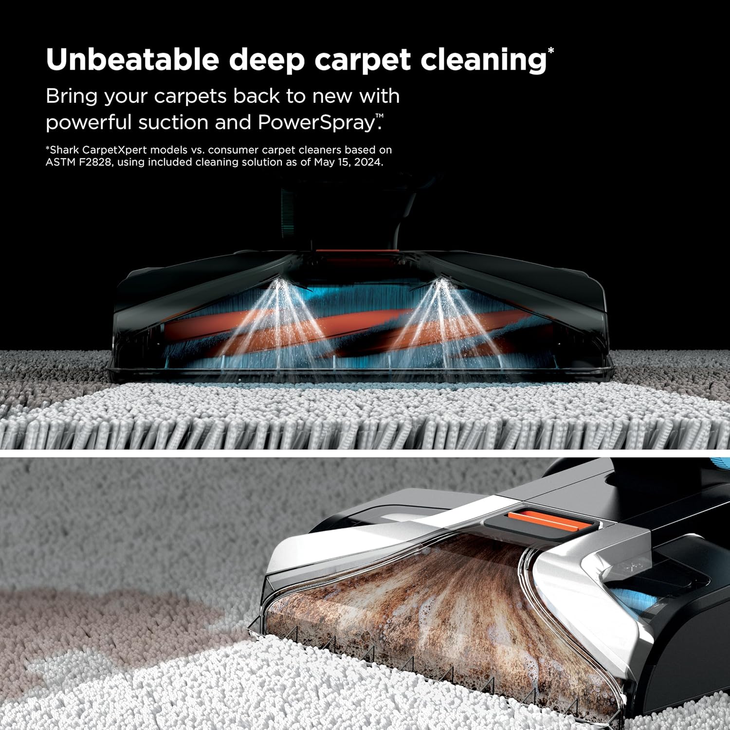 Shark CarpetXpert | Upright Carpet, Area Rug & Upholstery Cleaner | Carpet Shampooer with StainStriker Handheld Tough Stain Eliminator | Removes Tough Stains & Odors | 3 Cleaning Tools | White | EX201