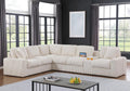 Ball & Cast 127' Modular Sectional Sofa,Modern Oversized Cloud Couch with Cup Holder&USB Port,7 Seat Convertible L-Shaped Corduroy Sofas W/Ottoman,Pillows&Storage Box,Comfy Couch for Living Room,Beige