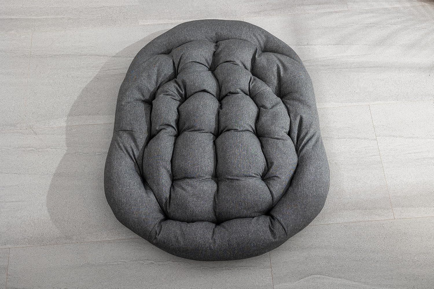 Patio Outdoor Rocking Chair,Pa-Pasan Chair,Egg Chair Outdoor,Comfy Upholstered Chairs with Padded Cushion,Suitable for Balcony,Porch,Garden, Patio (Grey)