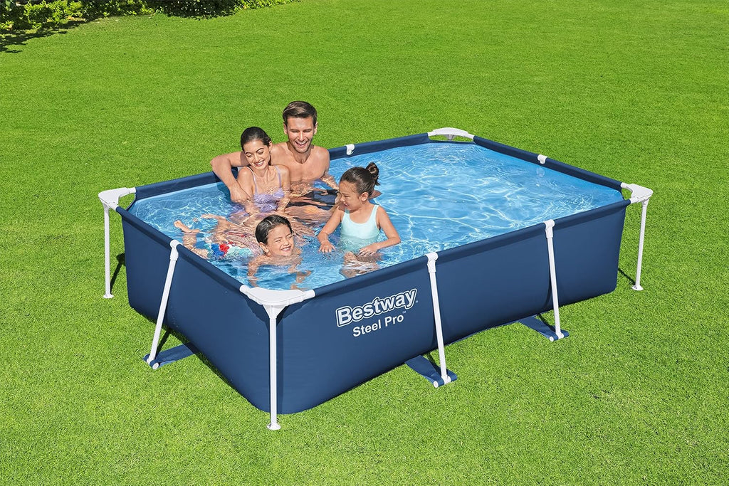 Bestway Steel Pro 2.6m x 1.7m x 61cm Rectangular Above Ground Pool